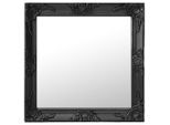 vidaXL Wandspiegel im Barock-Stil 60x60 cm Schwarz