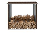 vidaXL Brennholzlager Verzinkter Stahl 172x91x154 cm Braun