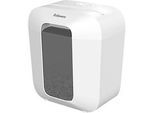 Fellowes Aktenvernichter Powershred® LX25, Partikelschnitt 4 x 37 mm, P-4, 11,5 l, 6 Blatt Schnittleistung, weiss