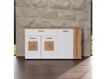 INOSIGN Sideboard »Linz«, (1 St.), Kommode mit Hirnholzapplikationen - Schrank (B/T/H) 150/42/83 cm