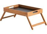 Tablett SCHOU "32 x 48 x 6 cm", beige (bambus), Holz, Tabletts, Tablett