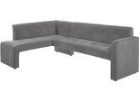 Essbank EXXPO - SOFA FASHION "Barista, bequem und elegant, hohe Bodenfreiheit", grau (delphin), B:245cm H:83cm T:159cm, Luxus-Microfaser (100% Polyester), Sitzbänke, Essbank, Eckbank Barista bequem und elegant, hochwertige Detailverarbeitung