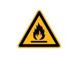 SafetyMarking Warnschild Aluminium SL 200 mm Warnung vor feuergefährlichen Stoffen ; wolk (11.0152)