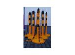 TEMKA Kettenpfosten - Set, g/s 6 Pfosten + 5x3m Kette (12463 SG)