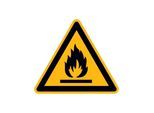 SafetyMarking Warnschild Folie SL 100 mm Warnung vor feuergefährlichen Stoffen ; wolk (21.0151)