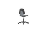 bimos Arbeitsstuhl Labsit 2, K-Leder anthrazit Sitzhöhe 450-650 mm mit Rollen (9123-MG01-3285)