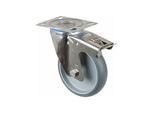 BS Rollen Lenkrolle m.Totalfestst. Rad, Durchmesser 150mm, H120.B43, 140kg Edelstahl (H120.B43.150)