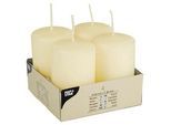 4 PAPSTAR Stumpenkerzen elfenbein