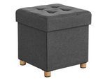 SONGMICS Hocker mit Stauraum LSF14GYZ dunkelgrau