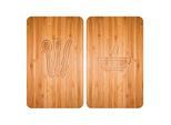 WENKO Herdabdeckplatten Lunch braun, 2 St.