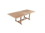 Garden Pleasure Gartentisch SOLO natur rechteckig 100,0 x 180,0 / 240,0 x 75,0 cm