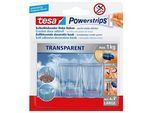 tesa Powerstrips TRANSPARENT Klebehaken für max. 1,0 kg 2,7 x 4,5 cm, 2 St.