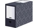 5 Bankers Box Archivboxen Bankers Box Décor Serie mitternachtsblau/weiß 15,0 x 34,5 x 25,3 cm