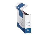 10 Cartonia Archivboxen weiß/blau 8,3 x 34,0 x 25,2 cm