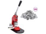 vidaXL Buttonmaschine mit 500 Button-Teilen 37 mm