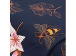 Albstoffe Bio-Sweat / French Terry "Glow Lily" by Hamburger Liebe, marine-color