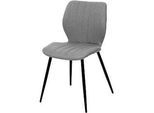 meet by Paperflow Besucherstuhl LINE, gepolstert, Gestell schwarz, Stoff grau, 2er-Set