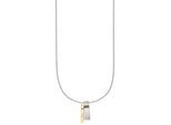 Kette mit Anhänger BRUNO BANANI "Schmuck Geschenk Silber 925 Halsschmuck Halskette Ankerkette", gold (silberfarben, gelbgoldfarben, weiß), Halsketten, Damen, Silber 925 (Sterlingsilber), L: 45, mit Zirkonia (synth.)