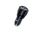 Choetech 63W Dual USB-C 45w+ USB-A 18w fast car charger (black)