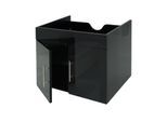 Waschbeckenunterschrank MCW-D16, Waschtischunterschrank Waschtisch Unterschrank Badmöbel, MVG hochglanz 60cm ~ schwarz