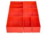 Einsatzkasten Set für Schäfer Shop Pure Schubladenblock 411, 8-teilig, ABS-Kunststoff, rot
