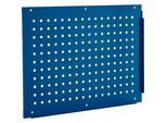 Schäfer Shop Pure Seitenblende für manuell höhenverstellbare Arbeitstische AST31, 38 x 10 mm Lochraster, bis 50 kg, Stahl, enzianblau