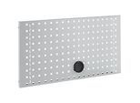 Schäfer Shop Pure Lochwand für AST31 Tischaufbau, bis 150 kg, B 750 x H 380 mm, Stahl, weissaluminium