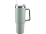 Homeware Profession. Thermobecher , Mintgrün , Metall, Kunststoff , Kreise , 1.2 l , 26.5 cm , Lfgb , doppelwandig, hält warm, hält kalt , Geschirr, Kannen & Karaffen, Coffee-to-go-Becher
