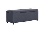 vidaXL Bank mit Staufach 116 cm Dunkelgrau Polyester