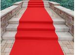 Läufer "PODIUM, Made in Belgium", rot, B:150cm H:2,6mm L:2.700cm, Polypropylen (PP), PRIMAFLOR-IDEEN IN TEXTIL, Teppiche, Läufer, Breite 150 cm, Nadelfilz, Uni-Farben, robust & strapazierfähig