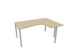 Winkelschreibtisch ARLON-OFFICE, 4-Fuss, Ansatz rechts, B 1600 x T 1200 x H 730 mm, Eiche-Dekor