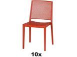 Siena Garden Gartensessel-Set , Rot , Kunststoff , 46x80x56 cm , stapelbar, gastro- und objekttauglich, wetterbeständig , Gartenmöbel, Gartensessel, Gartenstühle