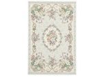 Teppich THEKO "Flomi Floral", beige, B:60cm H:3mm L:90cm, Baumwolle, Kunstfaser, Teppiche, Teppich, gewebt, Blumen Design, ideal im Wohnzimmer & Schlafzimmer