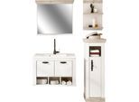 Home affaire Badmöbel-Set »Florenz, Bad im Landhausstil, 4-teiliges Badezimmer«, (4 St.), Hänge-Waschtisch, Schrank,...