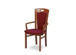 Home affaire Esszimmerstuhl »FERDI, Armlehnstuhl, Made in Italy, Massivholz«, 1 St., Feinstruktur, Bezug Feinstruktur...