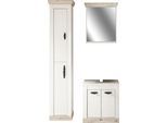Home affaire Badmöbel-Set »Florenz, Bad im Landhausstil, 3-teiliges Badezimmer«, (3 St.), Waschbeckenunterschrank, Schrank...