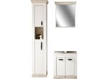 Home affaire Badmöbel-Set »Florenz, Bad im Landhausstil, 3-teiliges Badezimmer«, (3 St.), Waschbeckenunterschrank, Schrank...
