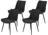 HELA Drehstuhl »Vierfussstuhl BERGEN«, (Set), 4 St., Webstoff, Esszimmerstuhl, XL-Sitzbreite, 360° drehbar
