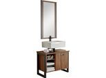 Home affaire Badmöbel-Set »Detroit, Bad im Industrialdesign, 2-teiliges Badezimmer«, (Set, 2 St.), Waschbeckenunterschrank...