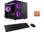 CSL PC "Cube V24227", schwarz, Microsoft Windows 11 Home (64 Bit), 16 GB RAM 500 GB SSD, Desktop-PCs, PC