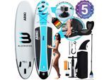 Bluemarina SUP Board Ariki, Stand Up Paddle aufblasbar mit Paddel, Pumpe, Rucksack, 5J Garantie (305x76x15cm / 10', Classic)