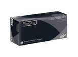 Schutzhandschuhe BINGOLD Nitril 35BLACK, Einweg, mikrotextuierte Fingerspitzen, puderfrei, Nitril, schwarz, Grösse M, 100 Stück