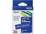 Brother Schriftbandkassette TZe-555, 24 mm, blau/weiss