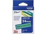 Brother Schriftbandkassette TZe-751, 24 mm, grün/schwarz