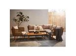 Ambia Garden Loungegarnitur , Grau, Beige , Holz, Metall, Kunststoff , Akazie , vollmassiv , konisch , 220x220 cm , Gartenmöbel, Loungemöbel, Loungegarnituren