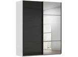Novel Schwebetürenschrank , Grau, Schwarz , Metall , 7 Fächer , 201x223x68 cm , Blauer Engel, Goldenes M, BQ - Bündnis für Qualität, Made in Germany , Typenauswahl, umfangreiches Zubehör erhältlich, in verschiedenen Größen erhältlich , Schlafzimmer, Komplette Schlafzimmer und Serien, Schlafzimmerserien