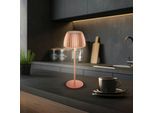 LED-Akku-Tischlampe Brilo unplugged Riffle, 36 cm, kupfer