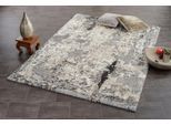 Teppich OCI DIE TEPPICHMARKE "Juwel Liray", grau (hellgrau), B:65cm H:20mm L:130cm, Kunstfaser, Teppiche, Teppich, Kurzflor, Wohnzimmer, Marmor Optik, Hoch Tief Effekt