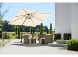 Ampelschirm SCHNEIDER SCHIRME "Rhodos Junior", beige (natur), Obermaterial: 100% Polyester, Standschirme, mit Schutzhülle und Schirmständer, ohne Wegeplatten