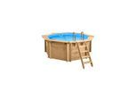 Holzpool "Java" ø 3,55 m/ 1,16m POOLROBOTER SUPER SET